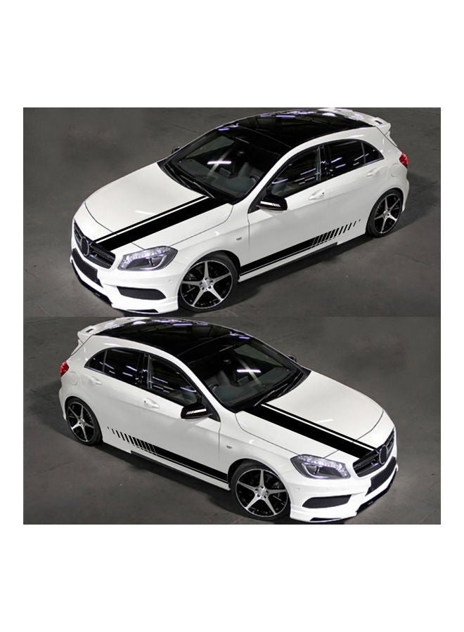 Generic 5-Piece Universal Car Racing Body Side Stripe Skirt Roof Hood Decal Sticker  - Image 3