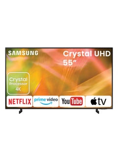 55-Inch AU8000 Crystal UHD 4K Flat Smart TV (2021) UE55AU8000 Black