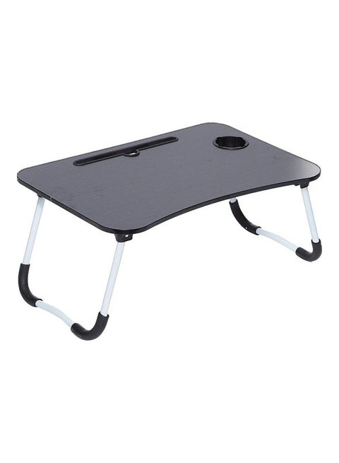 Portable Folding Laptop Table With iPad And Cup Holder 60x40x30 Black