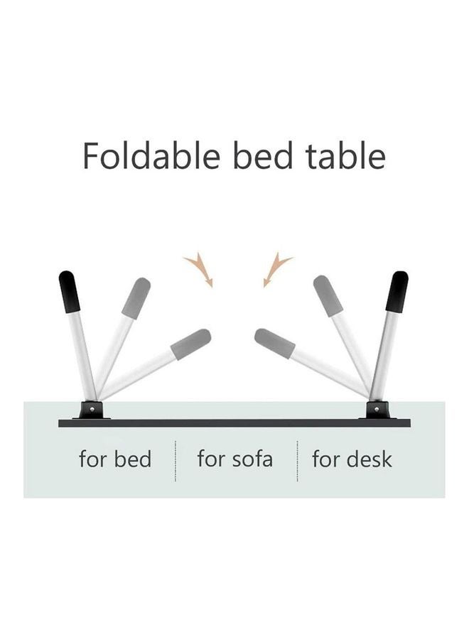 Generic - Portable Folding Laptop Table With iPad And Cup Holder 60x40x30 Black - Image 1