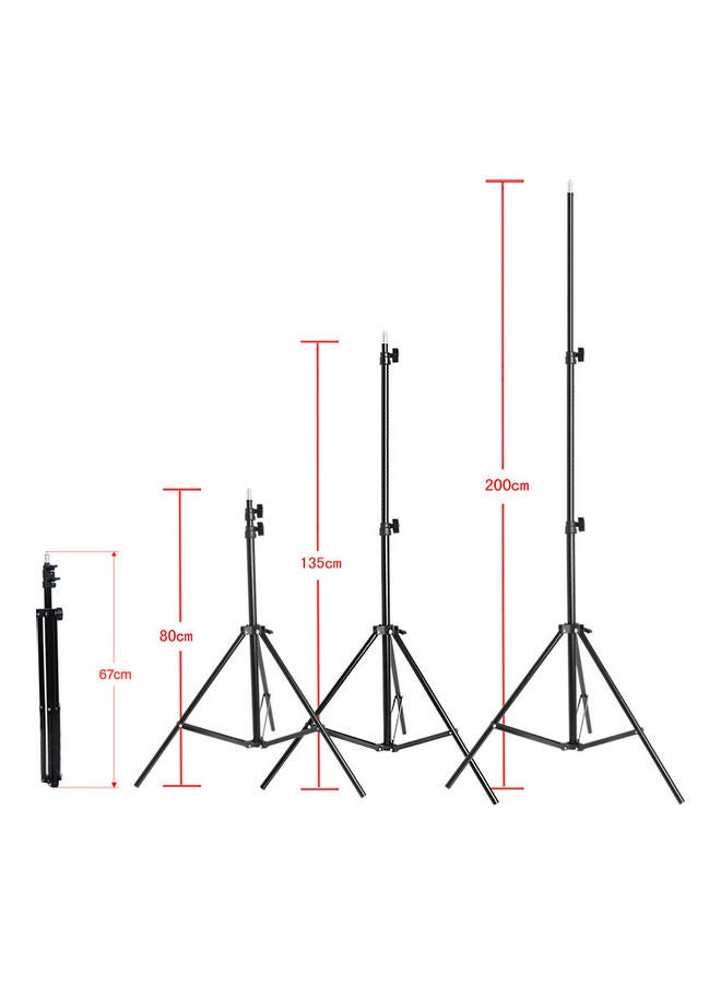 أندوير طقم مظلّات إضاءة مربعة لاستوديوهات التصوير الفوتوجرافي من 7 قطع أسود/ أبيض - Image 2
