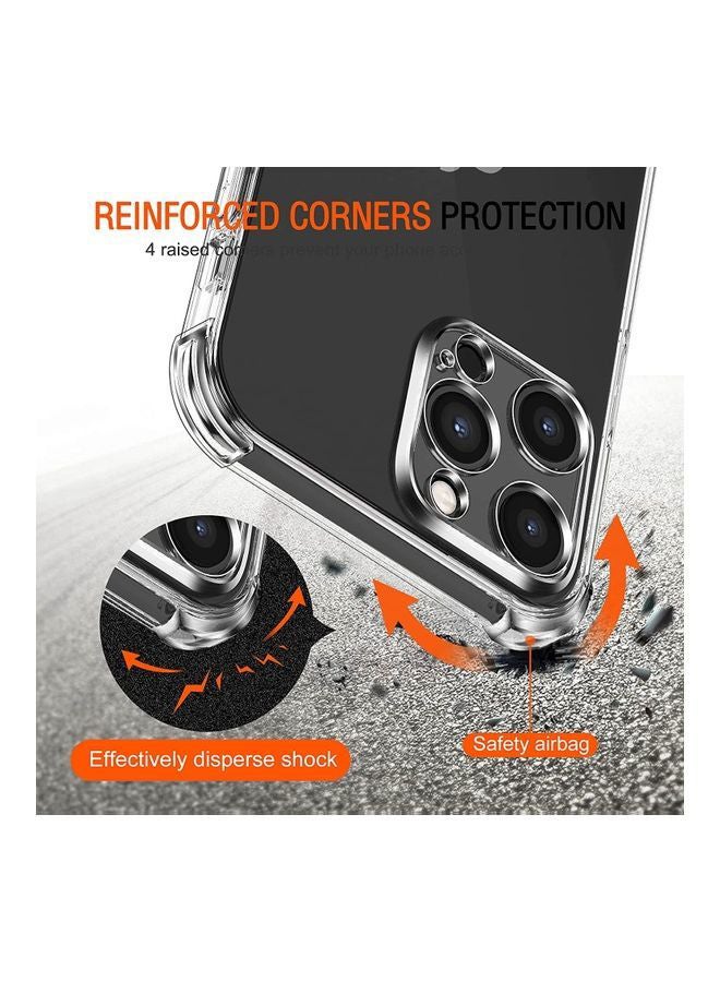 Rock Pow - Slim Soft TPU Shockproof Anti-Scratch Case For iPhone 13 Pro Max 6.7-inch with 3 Pack Tempered Glass Screen Protector Clear - Image 1