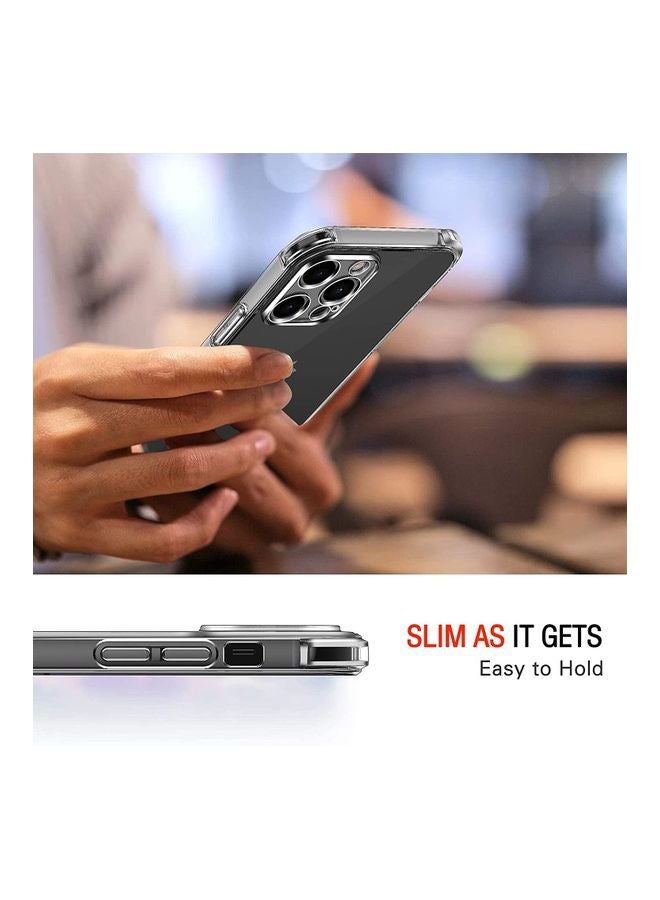 Rock Pow - Slim Soft TPU Shockproof Anti-Scratch Case For iPhone 13 Pro Max 6.7-inch with 3 Pack Tempered Glass Screen Protector Clear - Image 1