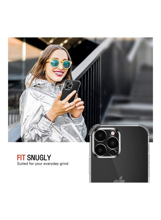 Rock Pow - Slim Soft TPU Shockproof Anti-Scratch Case For iPhone 13 Pro Max 6.7-inch with 3 Pack Tempered Glass Screen Protector Clear - Image 1