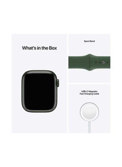 Apple 309 mAh Watch Series 7 GPS + Cellular 45mm Green Aluminium Case with Sport Band Clover  - Image 5