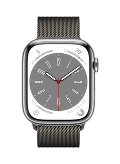 Watch Series 8 GPS + Cellular 41mm Stainless Steel Case With Graphite Milanese Loo Silver - v1663763935/N53352582A_2