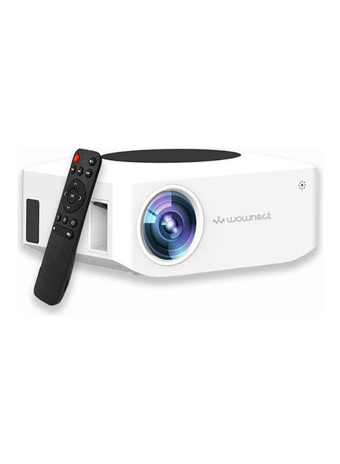 Mini Wifi 1500 Lumens/Screen Size Upto 100Inch For Kids/Small Room Native Res 800X480P Wireless Screen Mirroring Home Theater Portable Video Projectors With Hdmi/Usb/Av PROJ-WO-71-W White