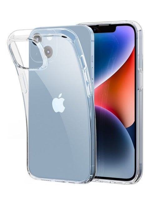 Apple iPhone 14 Case Clear Soft Flexible TPU Anti-Shock Slim Transparent Back Cover 6.1 Inch Clear Clear