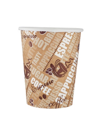 Soft N Cool Hotpack Disposable Hot & Cold Drinks, Coffee Paper Cup 8 ounce, 50 Pieces Multicolour - view 2