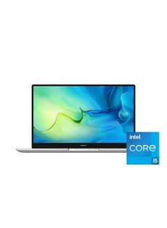 MateBook D15 Laptop With 15.6-Inch Display, Core i5 Processor/8GB RAM/256GB SSD/Windows 11/8GB Iris Xe Integrated Graphics Card English/Arabic Mystic Sliver