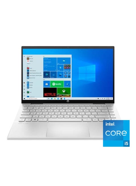 Pavilion X360 14-DY0011NE (Upgraded Version) Laptop With 14-Inch Display, Core i5-1135G7 Processor/8GB RAM/512GB SSD/Intel Iris Xe Graphics/International Version/Windows 11 English/Arabic Silver