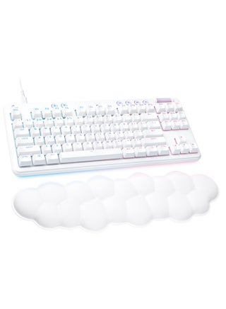 G713 Wired Mechanical Gaming Keyboard, With Lightsync RGB Lighting, Tactile Switches (GX Brown), Palm Rest, 87 Key Tenkeyless, Detachable Cable, English Layout, White Mist | 920-010422 - v1663772471/N53351024A_1