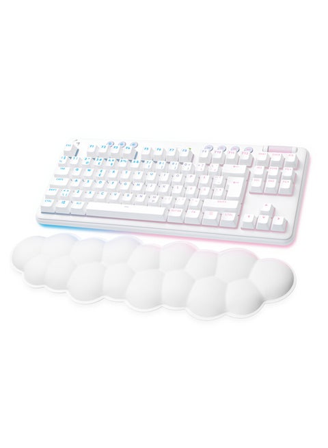 G715 Wireless Mechanical Gaming Keyboard, With Lightsync RGB, Lightspeed, GX Brown Tactile Switch, Keyboard Palm Rest, PC/Mac Compatible, English US Layout, White Mist | 920-010465