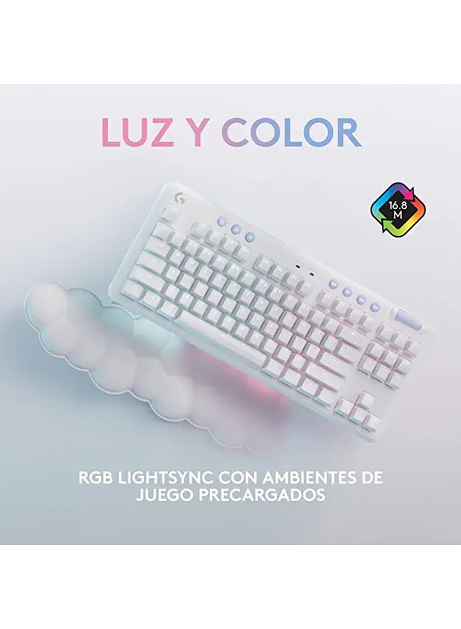 Logitech - G715 Wireless Mechanical Gaming Keyboard, With Lightsync RGB, Lightspeed, GX Brown Tactile Switch, Keyboard Palm Rest, PC/Mac Compatible, English US Layout, White Mist | 920-010465 - Image 1