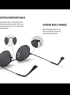 Styled Men's Sunglasses UV Protection Stainless Steel Hexagon  - Image 3