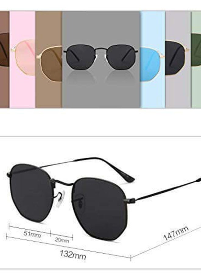 Men's Sunglasses UV Protection Stainless Steel Hexagon - v1663773237/N18629401A_5