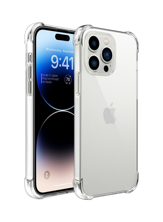 2Pack for iPhone 14 Pro Max Clear Case and Screen Protector 360 Degree Front and Back Protection Shockproof Soft TPU with Anti-Scratch Tempered Glass 6.7 inch Clear