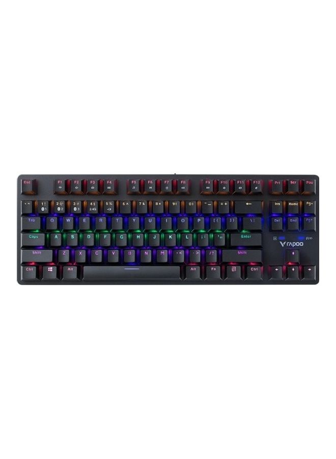 Rapoo Wireless And Wired Multi-Mode Connectivity Gaming Keyboard Connects Upto 5 Devices Via Bluetooth USB v500 Pro-87 Black - Image 1