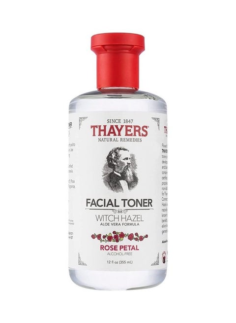 Facial Toner Witch Hazel With Organic Aloe Vera Formula And Rose Patal White 355ml