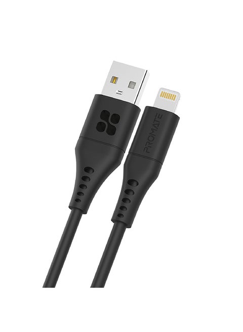 كابل USB-A فائق السرعة إلى Lightning ناعم من السيليكون بطول 2 متر