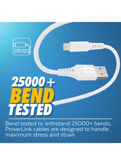 PROMATE Ultra-Fast USB-A to Lightning Soft Silicon Cable 2M White  - Image 3