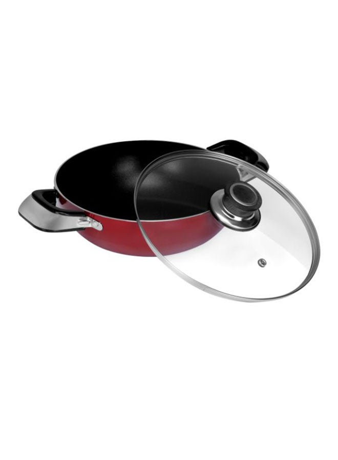 22Cm Wokpan With Glass Lid 3 Layer Non-Stick Coating 22X7Cm Multi Color Multi Color 22X7Cmcm - v1663838047/N13554974A_2