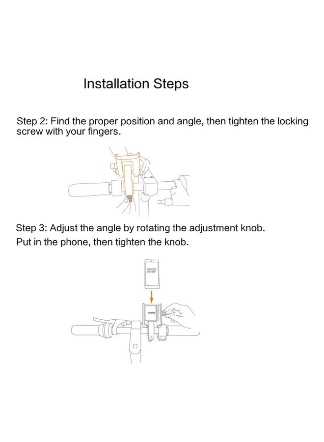 Ninebot Phone Mount, Adjustable Electric Scooter eMoped Bicycle Handlebar Phone Holder, Fits All iPhone's, 12, 11, X, iPhone 8, All Samsung Galaxy, Holds Any Phone 4-6.5 inches Cellphone - v1663840881/N53352799A_7