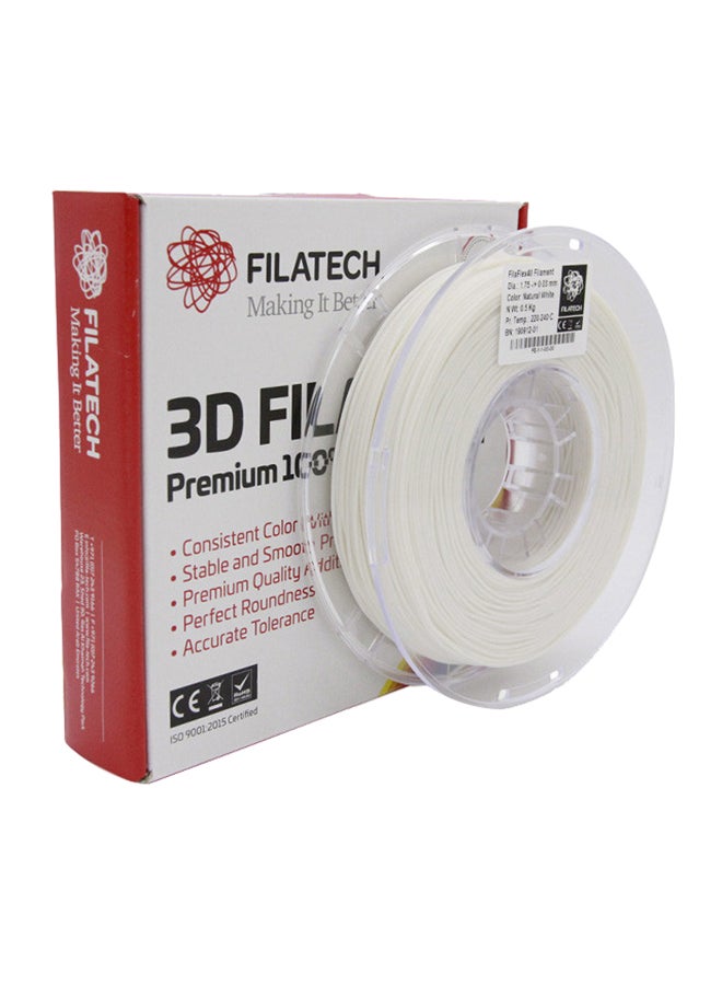 3D Printing Filament FilaFlexible40 1.75mm 0.5kg Natural White - v1663844893/N32111521A_1