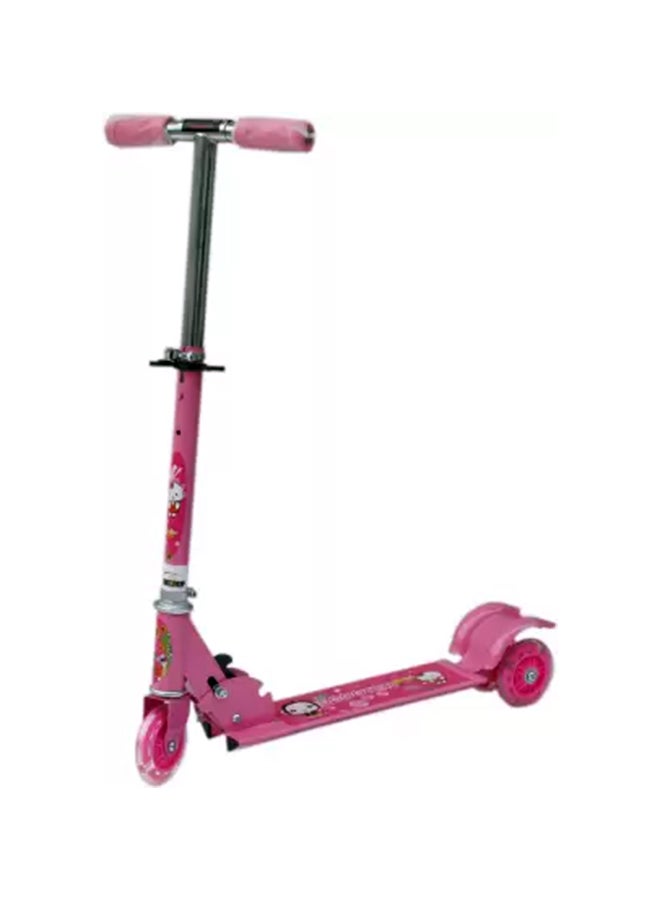 3-Wheel Folding And Adjustable Kick Scooter With Comfortable Grip Handles Pink 12x12x10cm  - Image 2