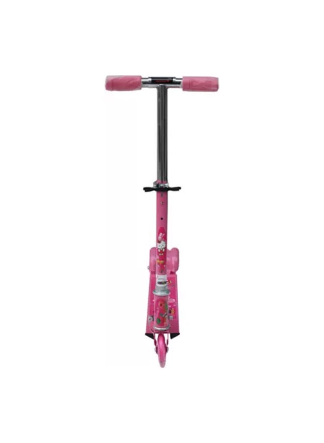 3-Wheel Folding And Adjustable Kick Scooter With Comfortable Grip Handles Pink 12x12x10cm  - Image 4