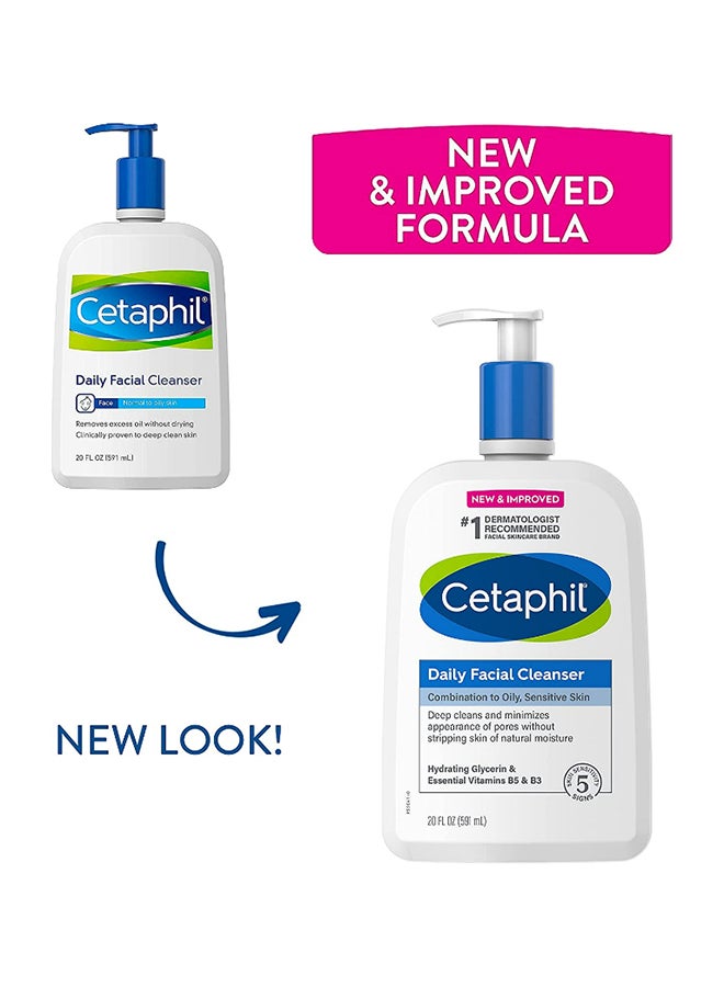 Cetaphil - Daily Facial Cleanser Face Wash White 591ml - Image 1