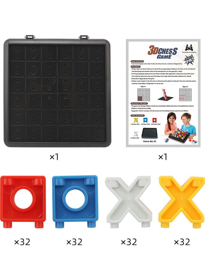 كيدل لعبة ألغاز شطرنج ستيريو ثلاثية الأبعاد لعبة تيك تاك تو، مفاجأة تيك تاك تو، لوحة داخلية، ألعاب عائلية للعب وديكور منزلي كلاسيكي - Image 3