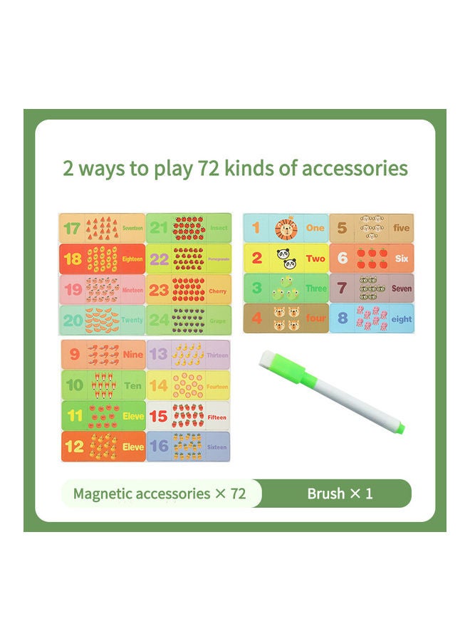Kidle Educational Magnetic Wooden Art Easel Double Side Learning Puzzles Toys For Kids Toddlers Boys Girls Children Games Montessori Gift (Word Matching Theme) 27*4.4*20cm  - Image 3