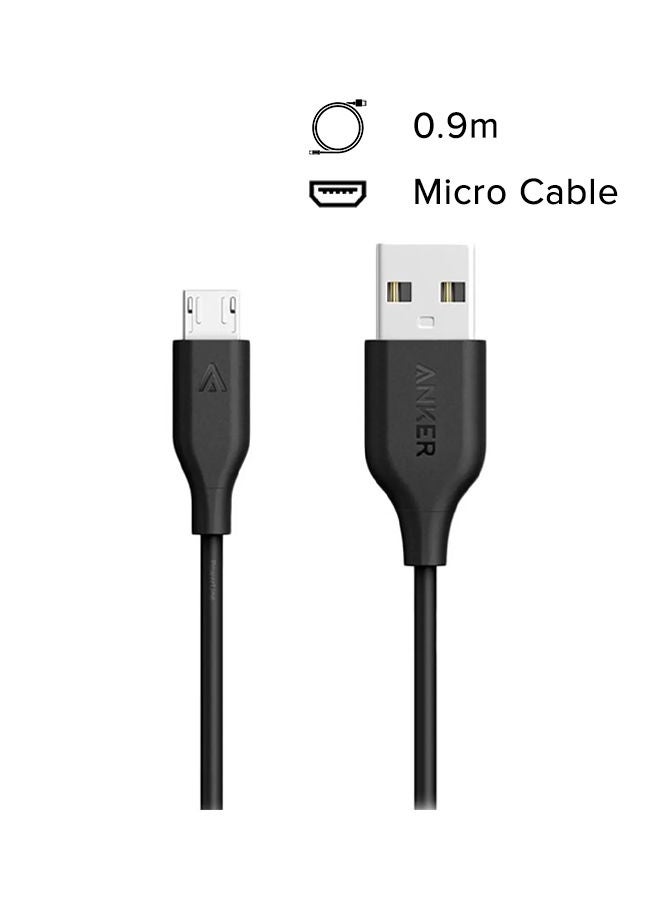 Anker - PowerLine Micro USB Cable 3feet Black - Image 1