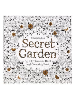 Generic Secret Garden: An Inky Treasure Hunt And Colouring Book,25X25 cm,96 Sheets White/Black/Yellow  - Image 1