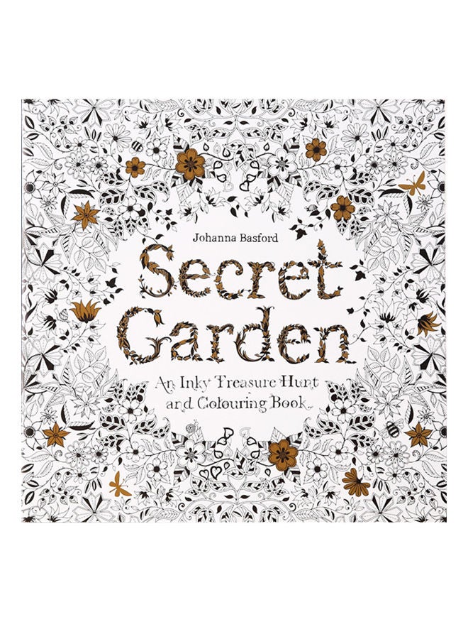 Generic Secret Garden: An Inky Treasure Hunt And Colouring Book,25X25 cm,96 Sheets White/Black/Yellow  - Image 1