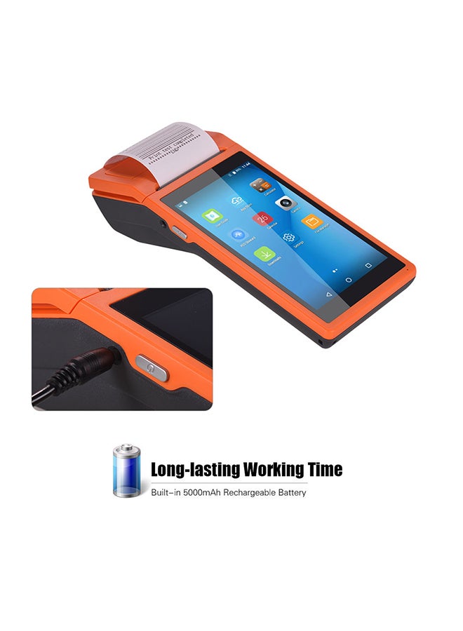 Generic - Handheld PDA POS Terminal Wireless Receipt Printer 21.5x8.6x5.3cm Orange - Image 1