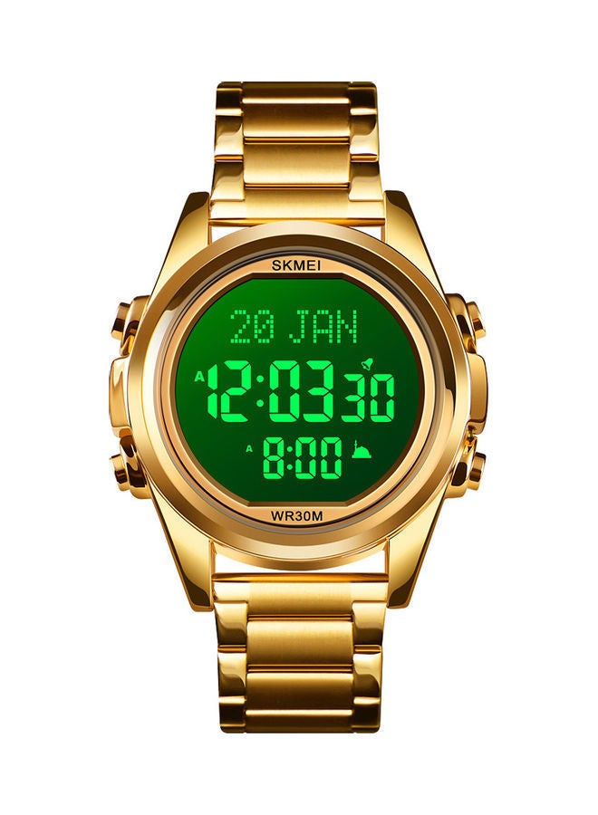 SKMEI - Men's Alloy Digital Watch J4610G-B - 35 mm - Gold - Image 1