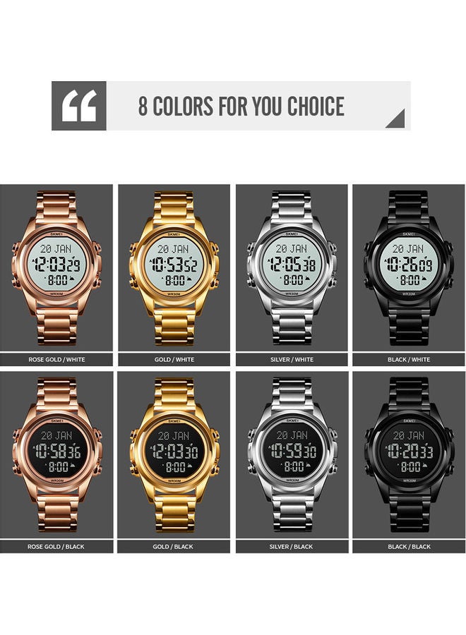 SKMEI - Men's Alloy Digital Watch J4610G-B - 35 mm - Gold - Image 1
