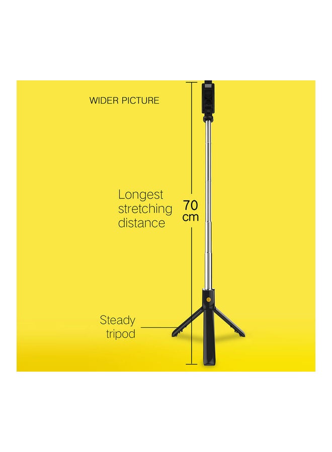 K07 Integrated Tripod BT 4.0 Wireless Selfie Stick for Smart Phone Black