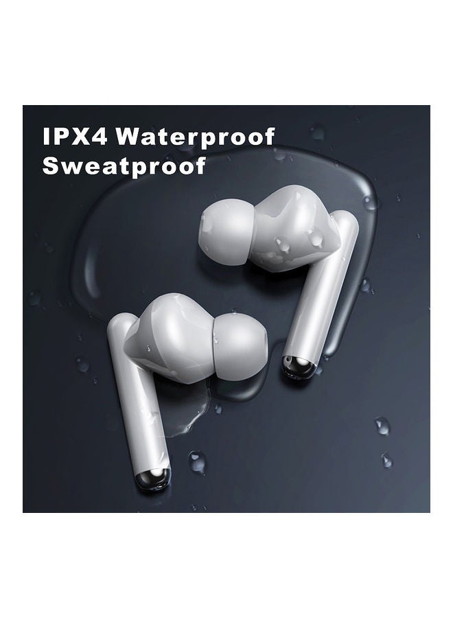 Lenovo - LP1 TWS Earbuds True Wireless BT Headphone In-Ear Sports IPX4 Waterproof With Touch Control White/Grey - Image 1