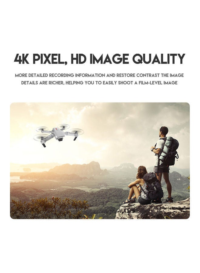 Generic - LS-E525 WiFi FPV 4K Camera Drone Headless Mode Dual Camera Drone 3 Batterires Silver Grey Suitable for Beginners and Kids - Image 1