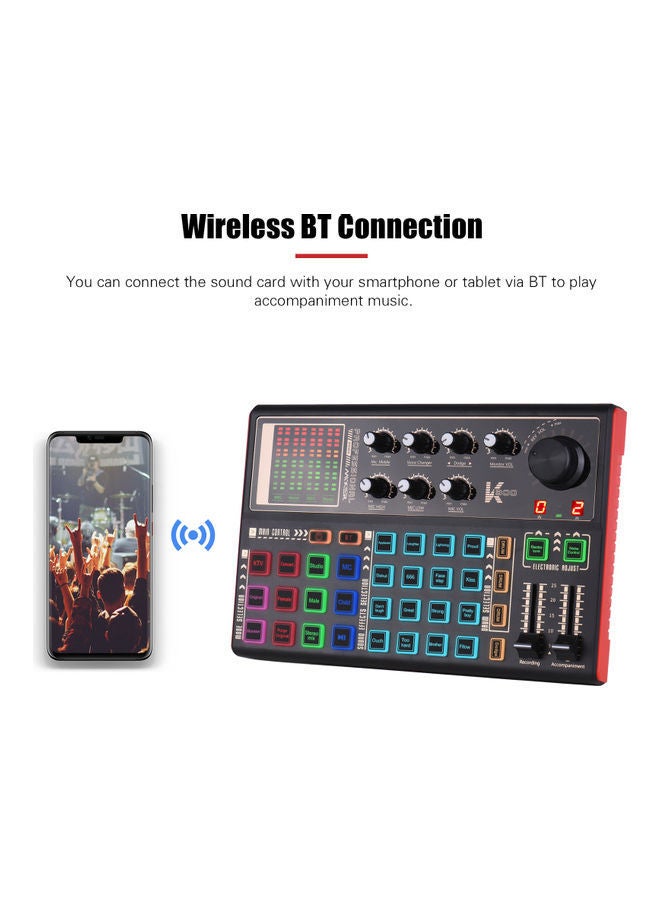 Muslady K300 Live Sound Card External Voice Changer Audio Mixer Kit  - Image 2