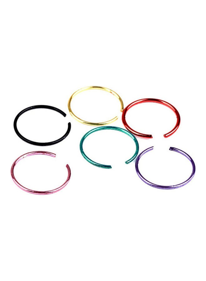 Generic - 40Pcs Mixed Color Stainless Steel Nose Studs Hoops Body Piercing Rings - Image 1