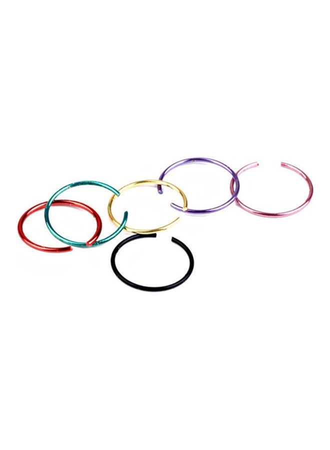 Generic - 40Pcs Mixed Color Stainless Steel Nose Studs Hoops Body Piercing Rings - Image 1