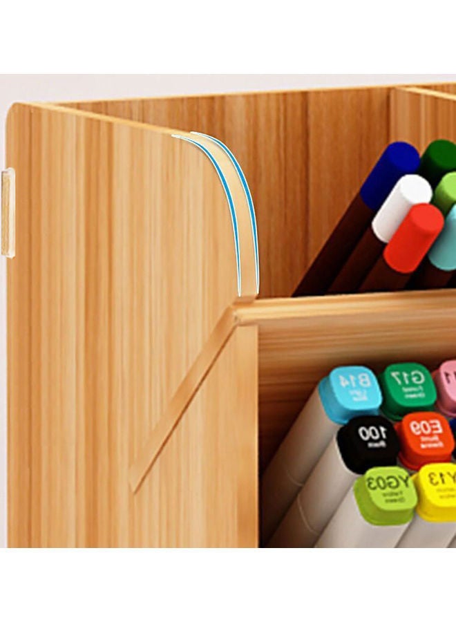 Wooden Pen Holder Storage Box Brown - v1663854099/N50055288A_6