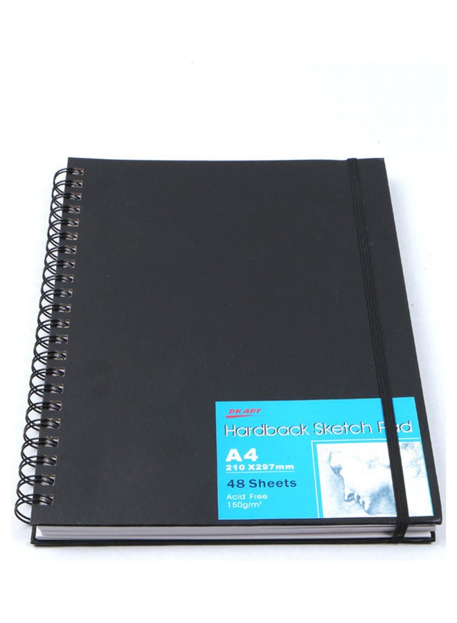 DK ART - A4 Hardback Sketch Pad Black - Image 1