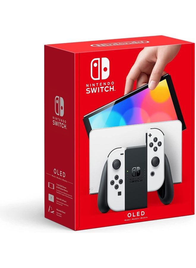 Nintendo - Switch OLED (2021) Model - Black & White Joy Con (UAE Version) - Image 1