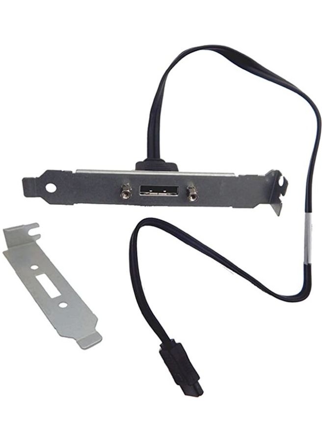 HP Esata Port Adapter 2 Brkt 628541-001 Standard And Low Profile Brkt Black 