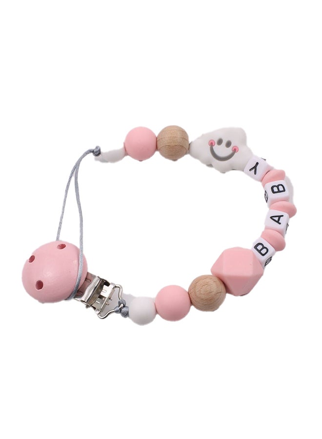 1-Piece Cute Cloud Smile Silicone Pacifier Clips Holder - Image 1